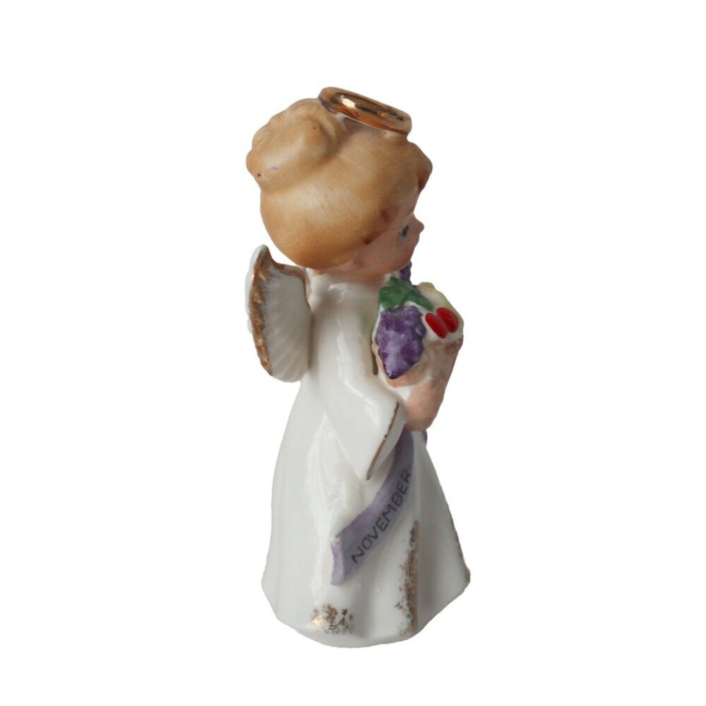 Vintage 1960s November Birthday Angel of the Month Ceramic Figurine 5" Japan - Picture 3 of 7